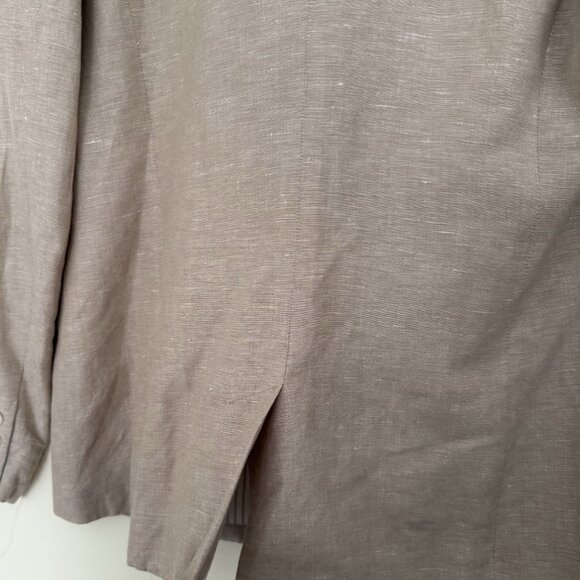 A New Day Womens Double Breasted Blazer Jacket Sz 14 Linen Rayon Career Academia - Picture 8 of 12